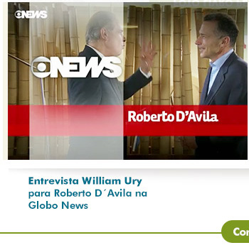 Entrevista William Ury para Roberto D'Avila na Globo News